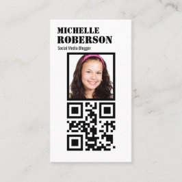 縦の白いqrのコードおよび写真をきれいにして下さい 名刺