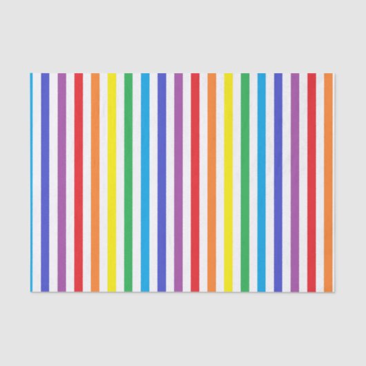 縦の虹および白のストライプ 薄葉紙 (正面)