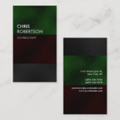 縦の赤い緑のグレー魅力的な名刺 名刺 (正面/裏面)