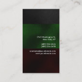 縦の赤い緑のグレー魅力的な名刺 名刺 (裏面)