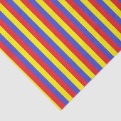 縦の赤く、青および黄色のストライプ 薄葉紙 (詳細)