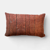 縦の錆色の木 ランバークッション (裏面)