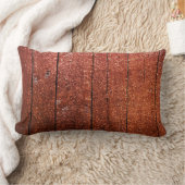 縦の錆色の木 ランバークッション (ブランケット)