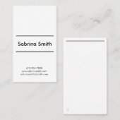 縦の黒いおよび灰色の最小主義の名刺 名刺 (正面/裏面)