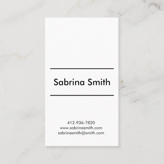 縦の黒いおよび灰色の最小主義の名刺 名刺 (正面)