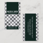 縦アーガイル（緑） 名刺 (正面/裏面)