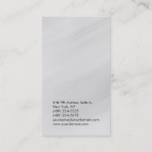 縦エレガントユニークモダン灰色の赤 名刺 (裏面)