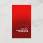 縦カラフル赤グレーストライプズ名刺 名刺 (裏面)