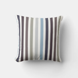 縦ストライプ-ビーバー クッション