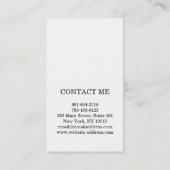 縦フェイクな金ゴールドの白黒ストライプ 名刺 (裏面)