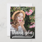 縦モダン写真卒業 ノートカード (正面)