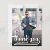 縦モダン写真卒業 ノートカード (正面)