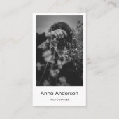 縦写モダン真QRコードフォトグラファー 名刺 (正面)