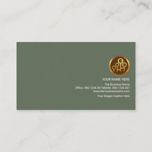 縦列の人員ストライプ採用 名刺 (裏面)