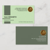 縦列の人員ストライプ採用 名刺 (正面/裏面)