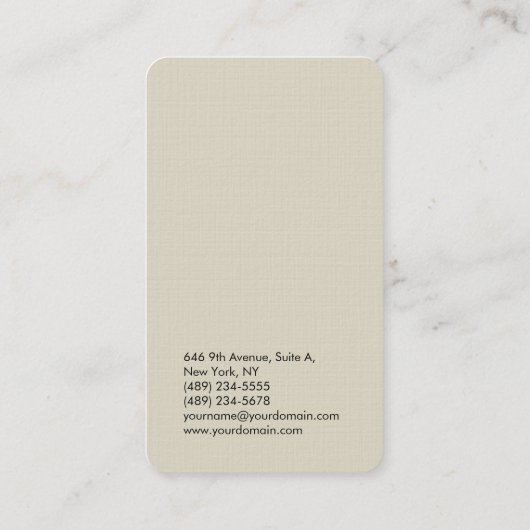 縦割エレガントモダンり線 名刺 (裏面)