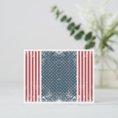縦向きのアメリカ国旗 ポストカード (スタンド正面)