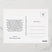 縦向はっきりしたモダンき3枚フォトハッピー金ゴールド 箔シーズンポストカード (裏面)