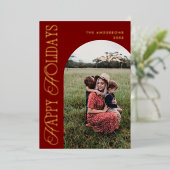 縦型のフォトアーチ 箔シーズンカード (立ち正面)