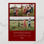 縦型のフォトアーチ 箔シーズンカード (裏面)