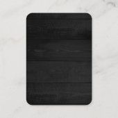 縦型の丸っぽいミニマリストグレーウッドホワイトスクリプト 名刺 (裏面)