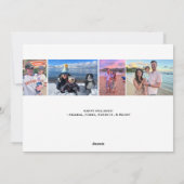 縦型の年賀状5枚の写真のグリーティングカード シーズンカード (裏面)