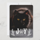 縦型の松とポープリント猫好き写真 シーズンカード (正面)