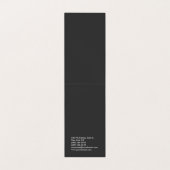 縦型の特殊な黒プロフェッショナル平野モダン 名刺 (内部フラット)