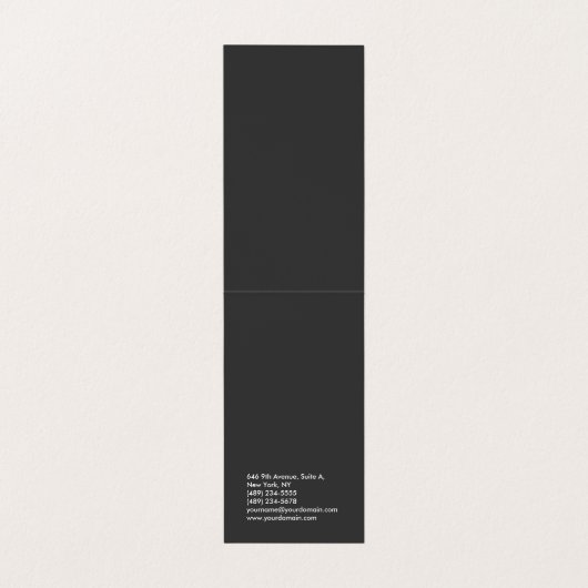 縦型の特殊な黒プロフェッショナル平野モダン 名刺 (内部フラット)