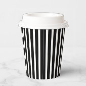 縦型の白黒のストライプ 紙コップ (右)