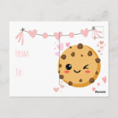 縦型の笑顔クッキー先生サンキューカード ポストカード (裏面)