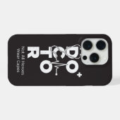 縦型の聴診器のデザイン ドクター iPhoneケース (裏面横)
