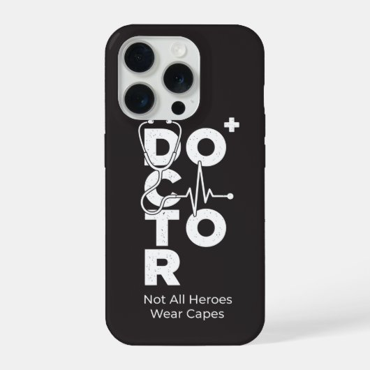 縦型の聴診器のデザイン ドクター iPhoneケース (裏面)