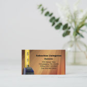 縦型の計量テープ大工 名刺 (スタンド正面)