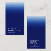 縦型の青ユニークプロフェッショナル名刺 名刺 (正面/裏面)