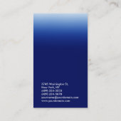 縦型の青ユニークプロフェッショナル名刺 名刺 (裏面)