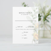 縦型ひまわり結婚式RSVP 出欠カード (スタンド正面)