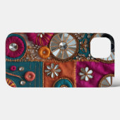 縦型インディアンミラーワーク&スレッド刺繍 Case-Mate iPhoneケース (裏面 (横))
