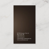 縦型エレガントセピア褐色の平野 名刺 (裏面)
