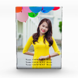 縦型カスタムフォトブロック – イメージと文字の追加 フォトブロック