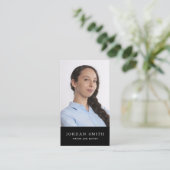 縦型カスタムフォトモダンプロフェッショナル 名刺 (スタンド正面)