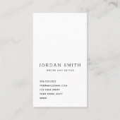 縦型カスタムロゴモダンプロフェッショナル 名刺 (裏面)