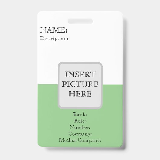 縦型カスタムIDバッジ バッジ (表面)