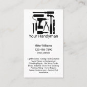 縦型カッコいい便利屋名刺テンプレート 名刺 (裏面)