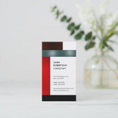 縦型カラフルクリエイティブストライプ名刺 名刺 (スタンド正面)