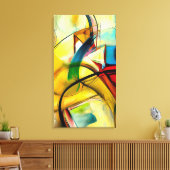 縦型キャンバス印刷, 数々の – カラー抽象芸術アート キャンバスプリント (インサイチュ (リビング))