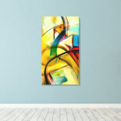 縦型キャンバス印刷, 数々の – カラー抽象芸術アート キャンバスプリント (インサイチュ (ウッドフロア))