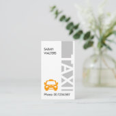 縦型グレーのタクシー看板タクシー運転手 名刺 (スタンド正面)