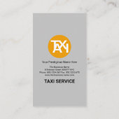 縦型グレーのタクシー看板タクシー運転手 名刺 (裏面)
