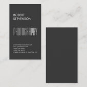 縦型グレーコンテンポラリートレンディー名刺 名刺 (正面/裏面)